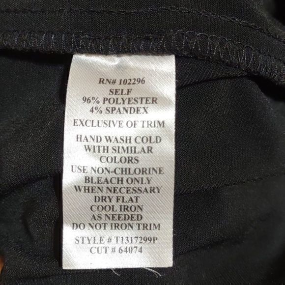 Connected Apparel Sleeveless Black Dress with Front Collar Detail Sz 12P - Picture 8 of 8